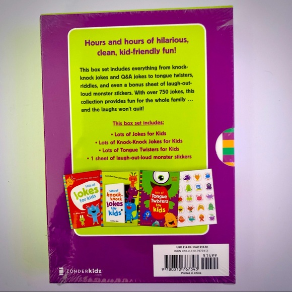 Lots of Jokes & Riddles Box Set 3 books 1 sheet of stickers Over 750 Jokes NEW ! - Picture 3 of 3